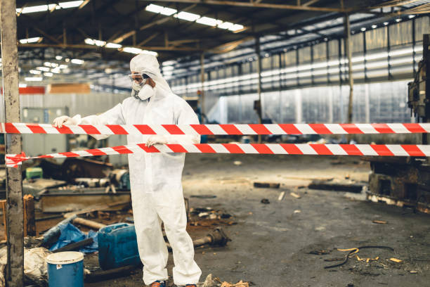 Professional Biohazard Cleanup technician working in Stanton, TX